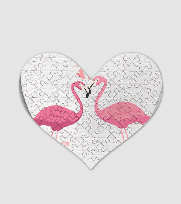 FLAMINGO ÎNDRĂGOSTIȚI model alb pe tricou