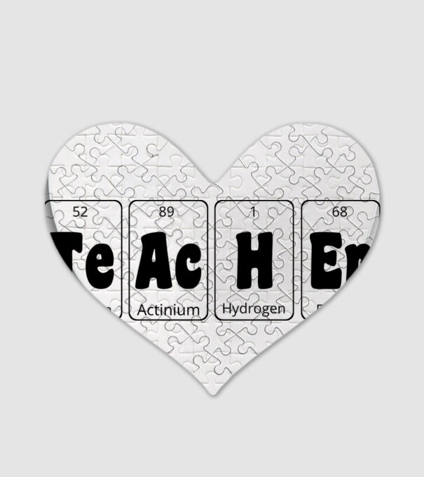 Teacher periodic model alb pe tricou