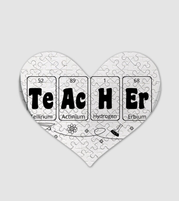 Teacher periodic model alb pe tricou
