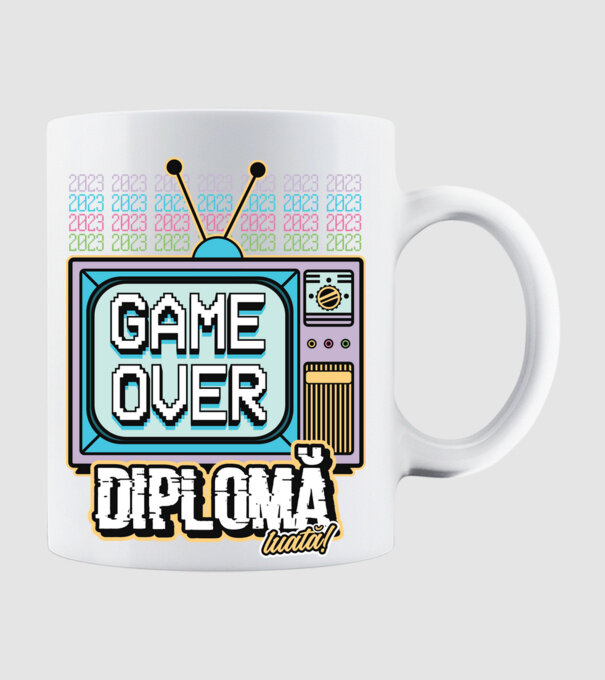 Absolvire retro diplomă model alb pe tricou
