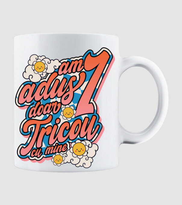 Am adus doar un tricou cu mine! model alb pe tricou