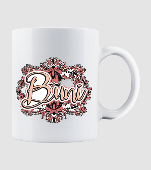 Buni model alb pe tricou