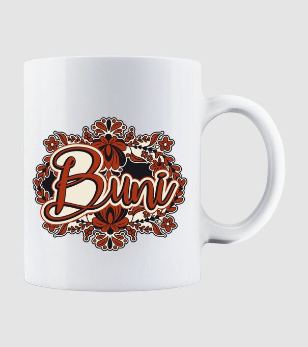 Buni model alb pe tricou