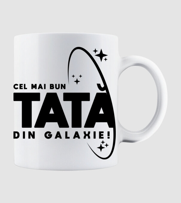 Cel mai bun tată din Galaxie! model alb pe tricou