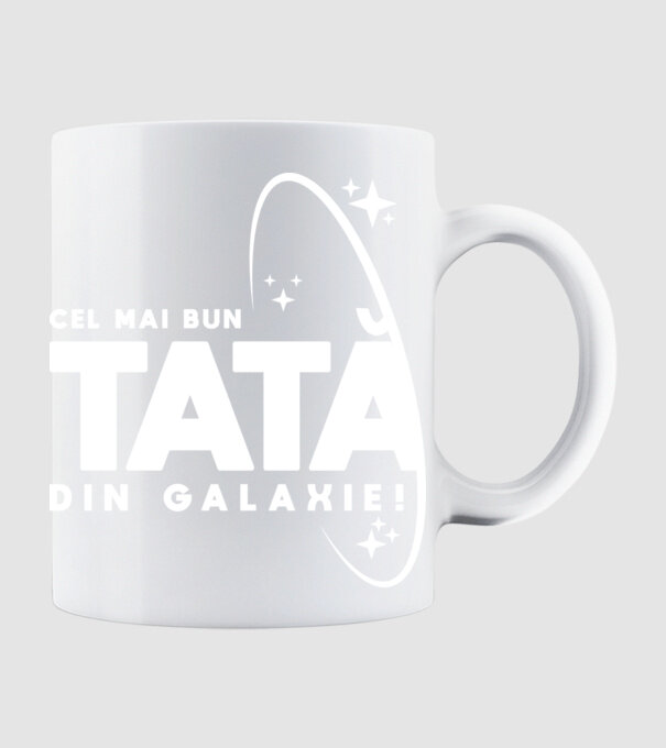 Cel mai bun tată din Galaxie! model alb pe tricou