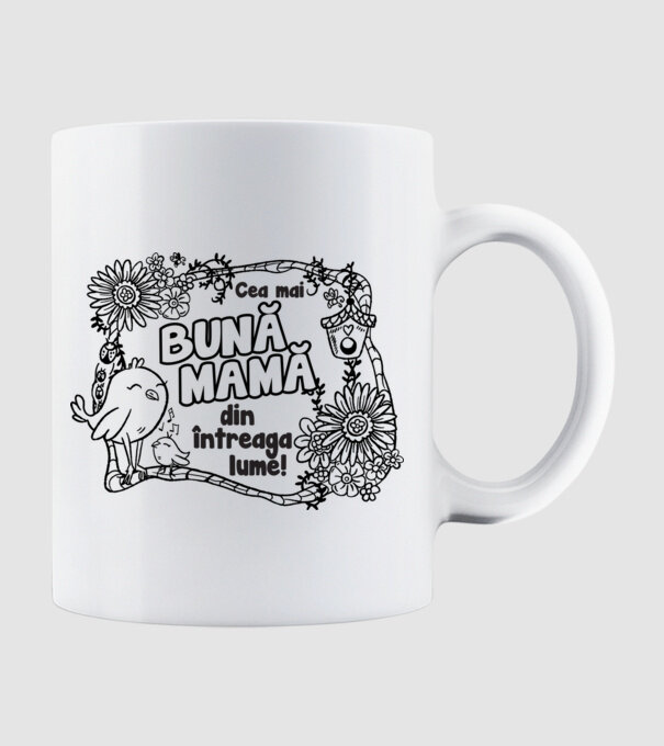 Cea mai bună mamă din întreaga lume! model alb pe tricou