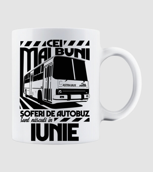 Cei mai buni șoferi de autobuz sunt născuți în Iunie model alb pe tricou