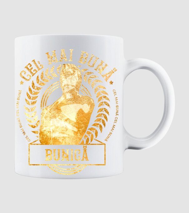 Cea mai bună bunică model alb pe tricou