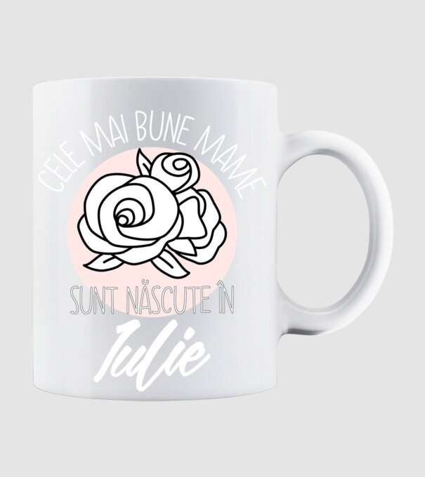 Cele mai bune mame sunt născute în Iulie model alb pe tricou