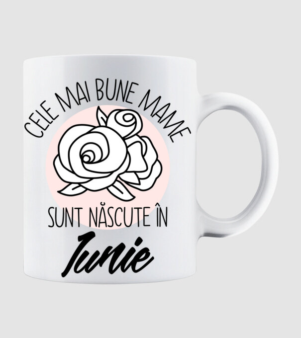 Cele mai bune mame sunt născute în Iunie model alb pe tricou