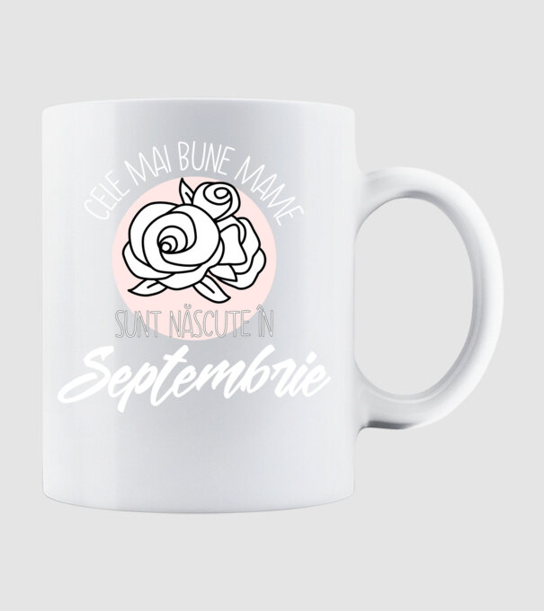 Cele mai bune mame sunt născute Septembrie model alb pe tricou