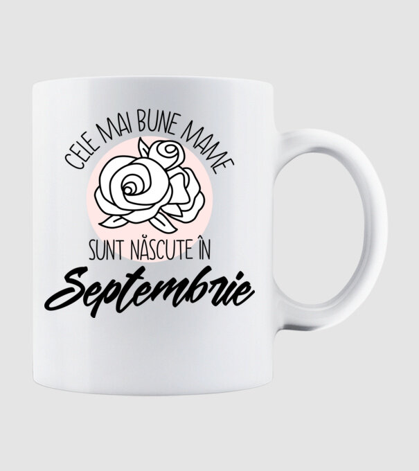 Cele mai bune mame sunt născute Septembrie model alb pe tricou