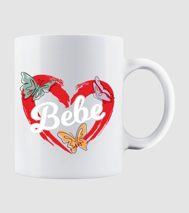 Bebe model alb pe tricou