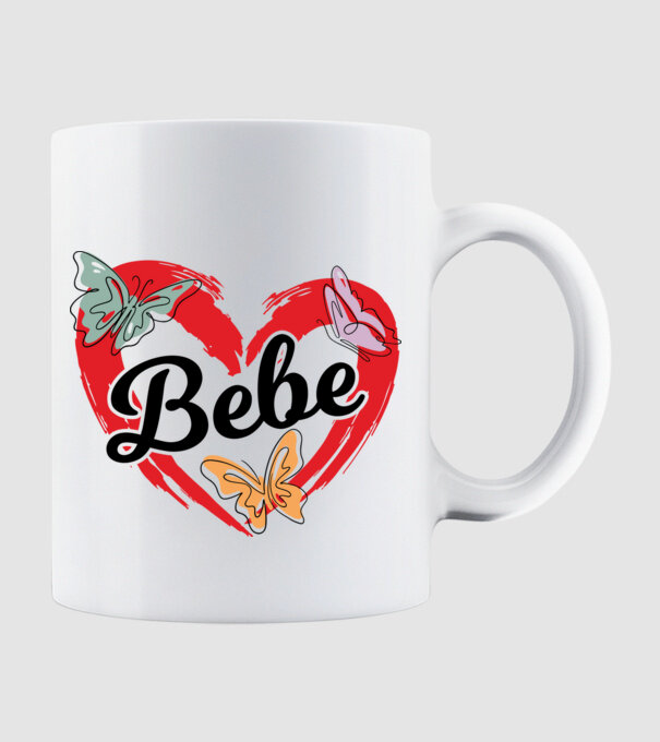 Bebe model alb pe tricou