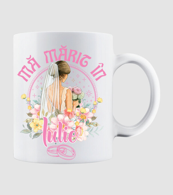 mă mărit - în iulie model alb pe tricou