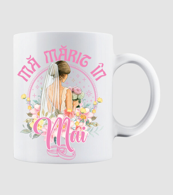 mă mărit - în mai model alb pe tricou