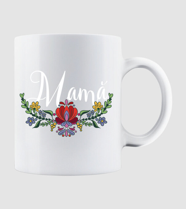 Mamă model alb pe tricou