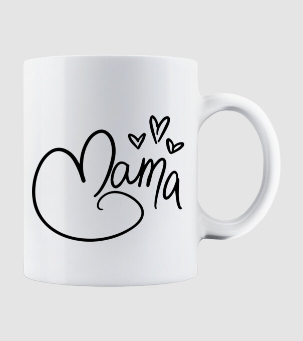 mama model alb pe tricou