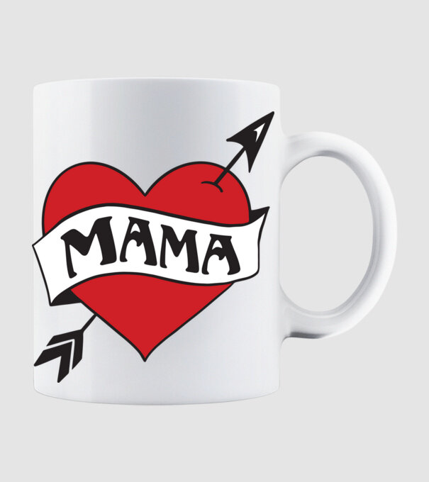 mama model alb pe tricou