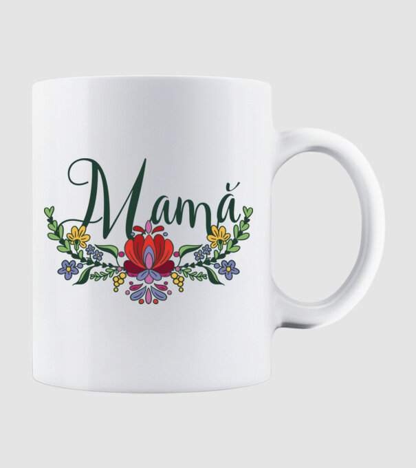 Mamă model alb pe tricou