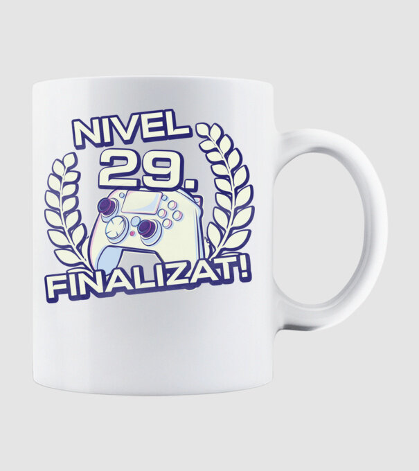 Nivel 29 finalizat! model alb pe tricou
