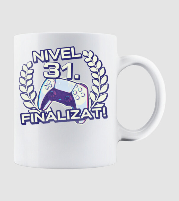 Nivel 31 finalizat! model alb pe tricou
