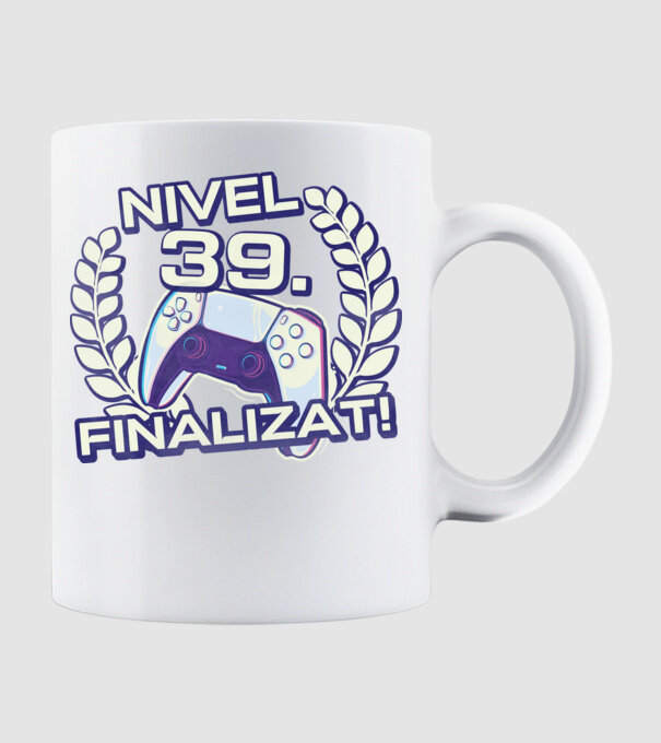 Nivel 39 finalizat! model alb pe tricou