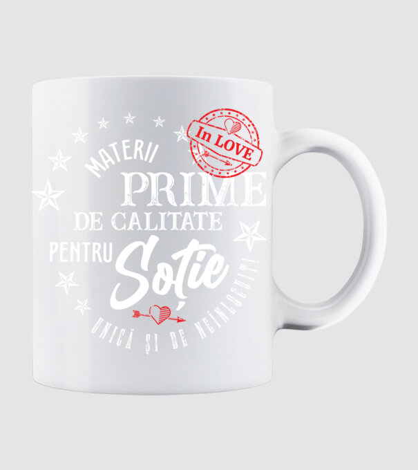 00_Materii prime de calitate pentru soție model alb pe tricou