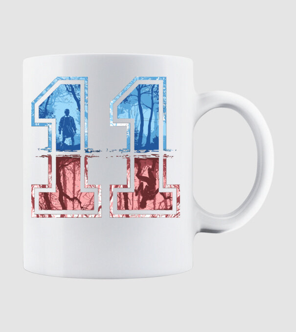 11 eleven stranger things model alb pe tricou