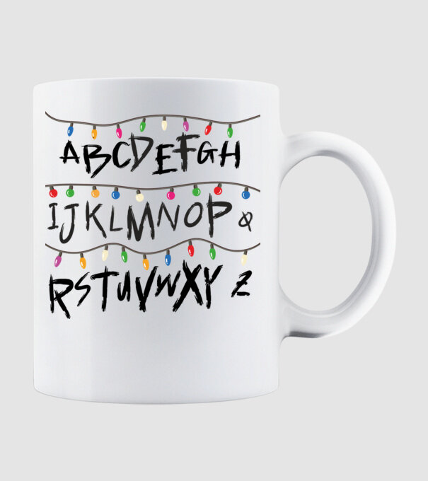 abcdef stanger things model alb pe tricou