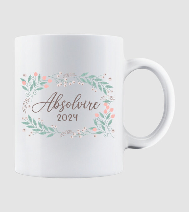 Absolvire 2024 model alb pe tricou