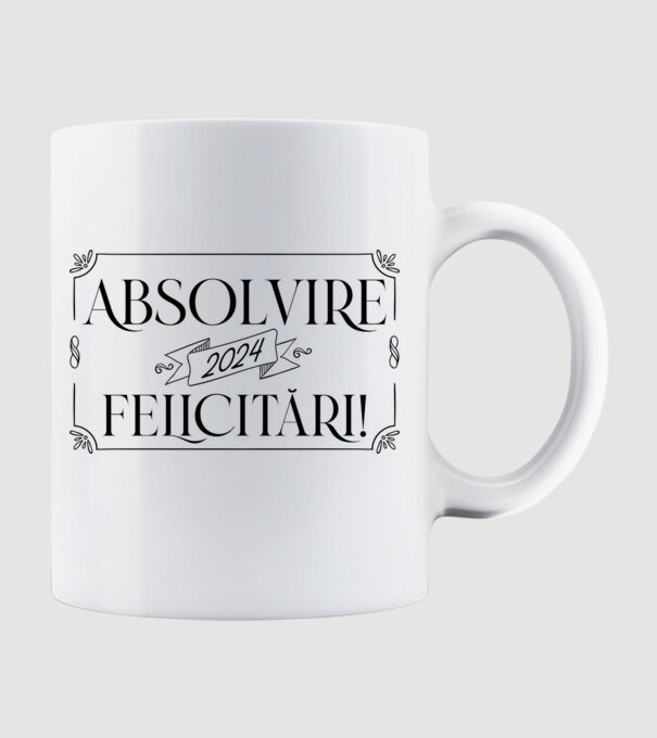Absolvire 2024 model alb pe tricou