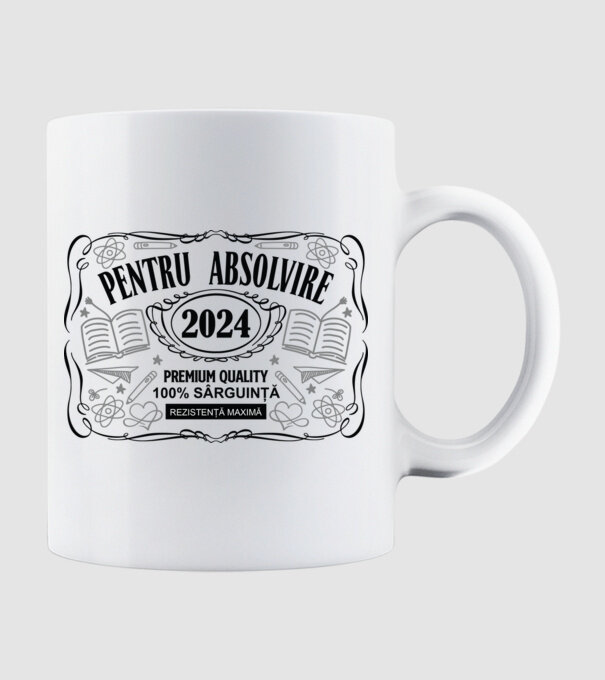Absolvire PREMIUM model alb pe tricou