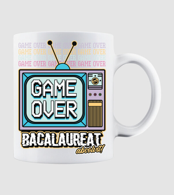 Absolvire retro bacalaureat model alb pe tricou