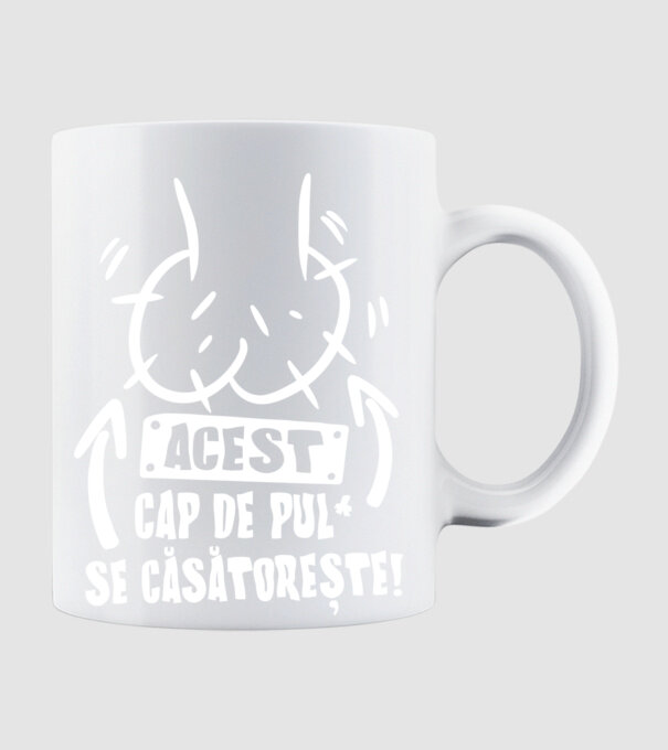 acest - cap de pulă - se căsătorește! model alb pe tricou