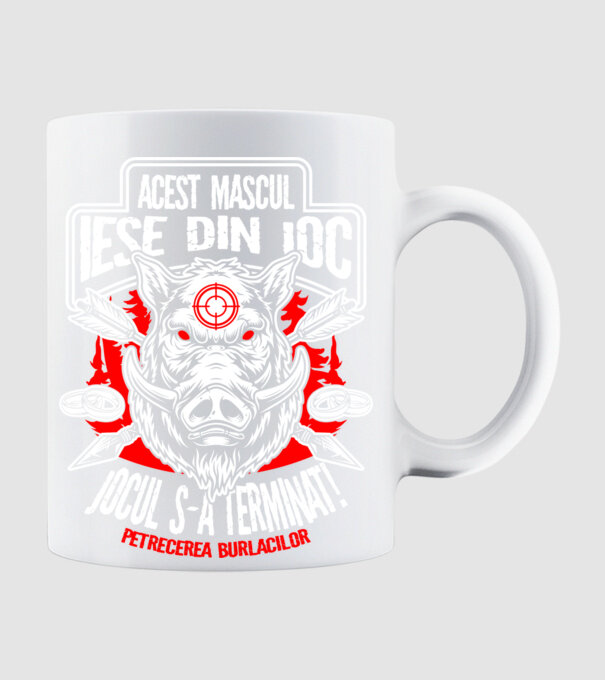 Acest mascul iese din joc - jocul s-a terminat - petrecerea burlacilor model alb pe tricou