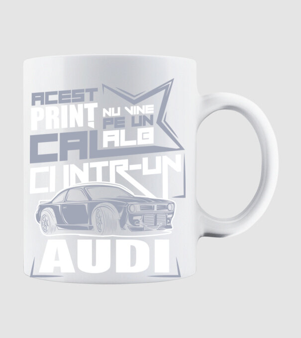 Acest prinț nu vine pe un cal alb, ci într-un Audi model alb pe tricou