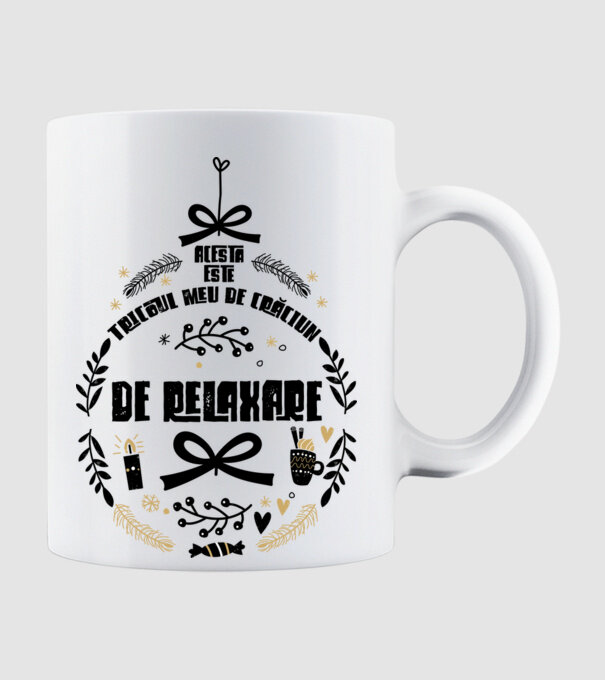 acesta este tricoul meu de Crăciun_ de relaxare model alb pe tricou