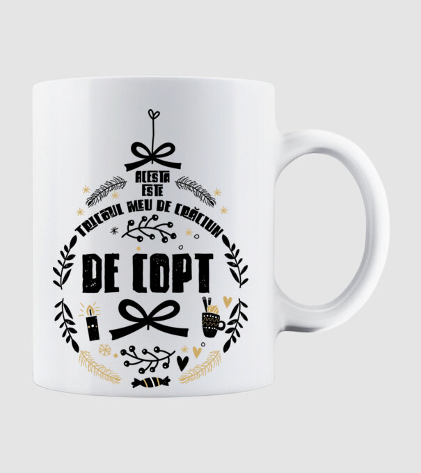 acesta este tricoul meu de Crăciun_de copt model alb pe tricou
