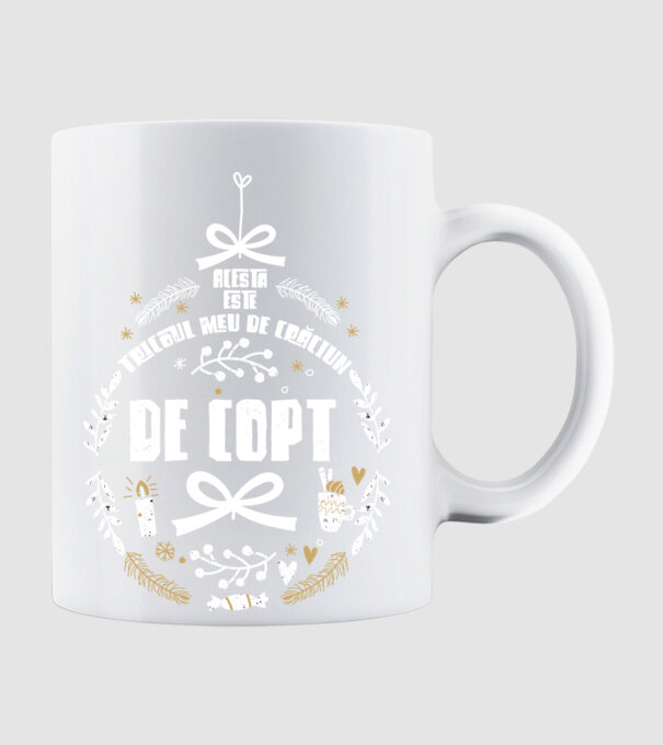 acesta este tricoul meu de Crăciun_de copt model alb pe tricou