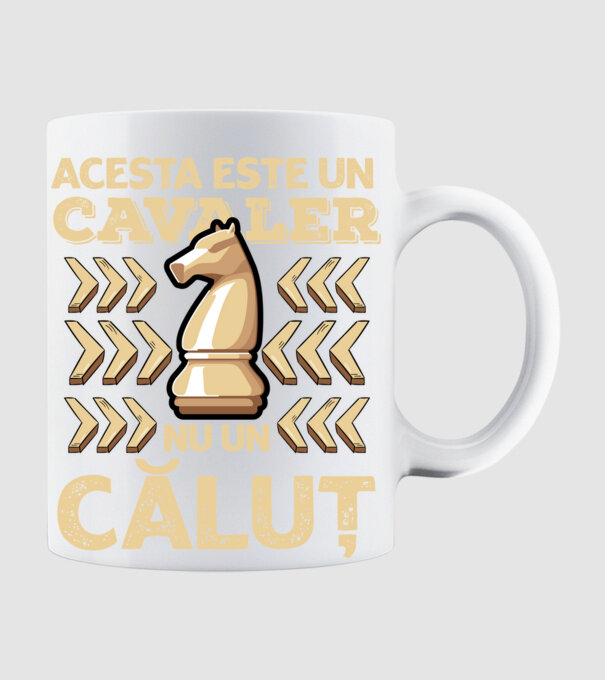 Acesta este un cavaler, nu un căluț model alb pe tricou