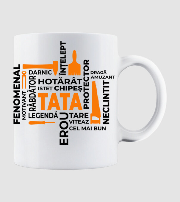 Acronimele tatălui model alb pe tricou