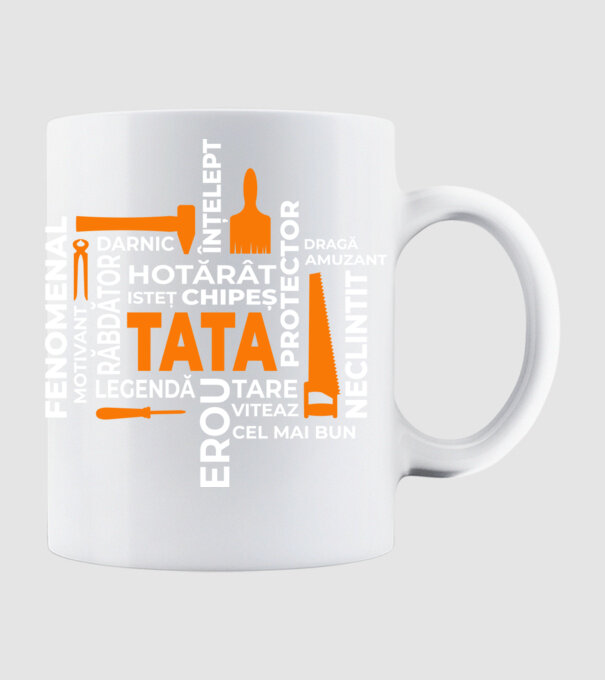 Acronimele tatălui model alb pe tricou