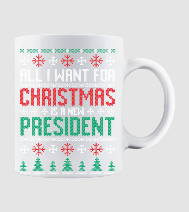 All I want for christmas model alb pe tricou