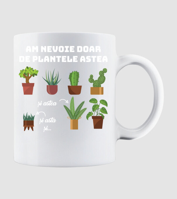 am nevoie doar de plantele astea model alb pe tricou