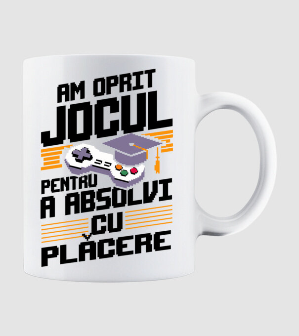 Am oprit jocul absolvent alb model alb pe tricou