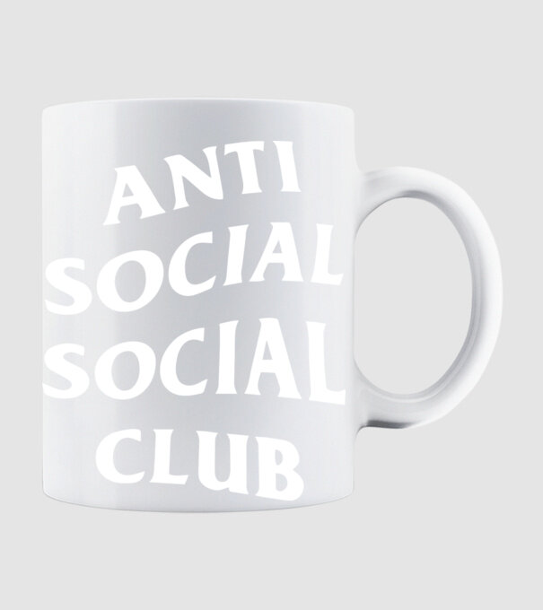 Anti social social club model alb pe tricou