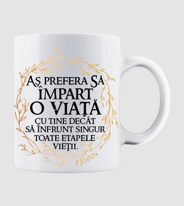 Arwen model alb pe tricou