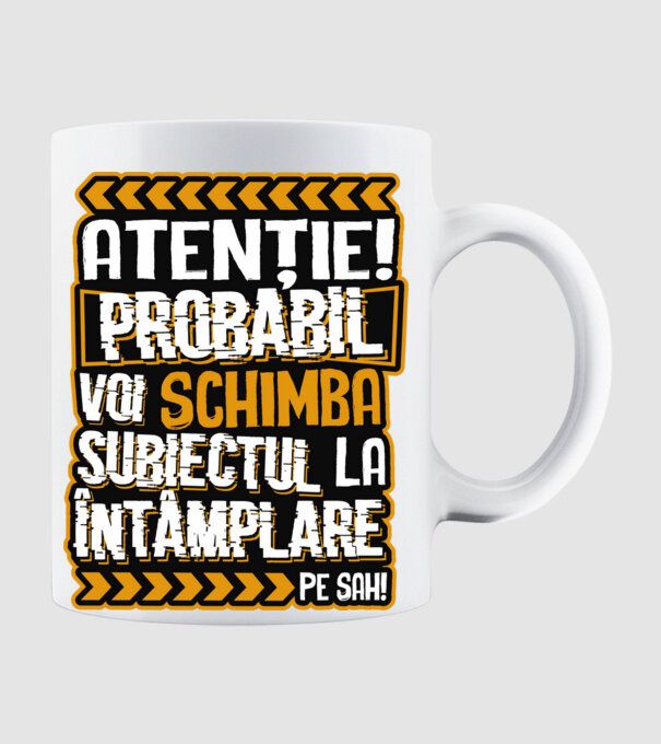 Atenție, probabil voi schimba subiectul la întâmplare pe șah model alb pe tricou
