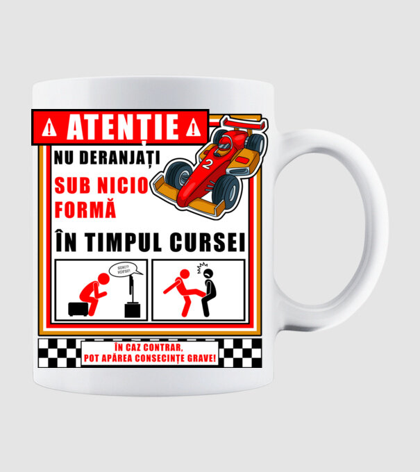 atenție model alb pe tricou